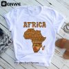 Africa Map Graphic Women T-shirts 2021 Summer Harajuku Female Tops Tee Girl White Printed Clothes Streetwear,Drop Ship 1 18061