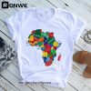 Africa Map Graphic Women T-shirts 2021 Summer Harajuku Female Tops Tee Girl White Printed Clothes Streetwear,Drop Ship 1 18064