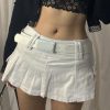 ALLNeon Pastel Goth Low Waist Black Micro Skirts Y2K Streetwear Pockets Patchwork A-line Skirt E-girl Aesthetics Outfits Zipper 1