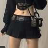 ALLNeon Pastel Goth Low Waist Black Micro Skirts Y2K Streetwear Pockets Patchwork A-line Skirt E-girl Aesthetics Outfits Zipper 1 18969